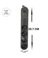 4lü Siyah Anahtarlı 3 Usb Li Akım Korumalı Topraklı Çocuk Korumalı Grup Priz 2 Metre