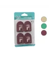 4pcs Dome Askı No-1 Rekli Plastik Yapışkanlı Montaj