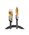 4’ü 1 Arada 65W Hızlı Şarj Kablosu – USB ve Type-C Girişli, Örgülü Dayanıklı