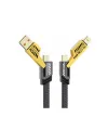 4’ü 1 Arada 65W Hızlı Şarj Kablosu – USB ve Type-C Girişli, Örgülü Dayanıklı