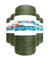 5 Adet Polyester Makrome İpi 2860 Haki Yeşil 100 gr