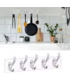 5'li Güçlü Yapışkanlı Şeffaf Duvar Askısı Banyo Mutfak Düzenleyici Pratik Askılık