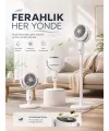 5 Kademeli Hız Ayarıyla Güçlü Hava Akışlı Dikey Vantilatör