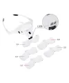 5 Lens 1.0X-3.5X 2Led Işıklı İle Ayarlanabilir Gözlük Büyüteç 9892B2