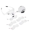 5 Lens 1.0x3.5x, 2led Işıklı  Ile Ayarlanabilir Gözlük Büyüteç9892b2