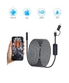 5 Metre Endoskop Yılan Video Kamera Ios Ve Android Uyumlu Led’li 8 Mm Sert Kablo 2mp