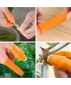 5 Parça Pratik Parmak Koruyucu 1 Parça Baş Parmak Bıçaklı Eldiven Sebze Meyve Soyucu Kesme Ayıklayıcı Silikon Set