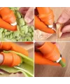 5 Parça Pratik Parmak Koruyucu 1 Parça Baş Parmak Bıçaklı Eldiven Sebze Meyve Soyucu Kesme Ayıklayıcı Silikon Set