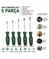 5 Parça Torx Tornavida Seti (TX10-TX30, 75-125 mm)