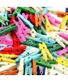 50li Renkli Ahşap Mandal 3.5cm (10lu Paket-500 Adet)