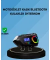 500mah Bataryalı Bluetooth 5.4  İnterkom Led Ekranlı Fm Destekli