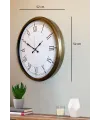 52 cm Eskitme Metal Retro Duvar Saati