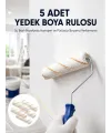 5’li Mini Rulo Boya Seti Duvar Tavan Emülsiyon Uygulama
