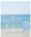 5’li Seyahat Dolum Şişe Seti 30 Ml Şeffaf Taşıma Çantalı