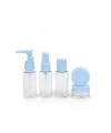 5’li Seyahat Dolum Şişe Seti 30 Ml Şeffaf Taşıma Çantalı