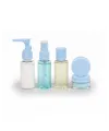 5’li Seyahat Dolum Şişe Seti 30 Ml Şeffaf Taşıma Çantalı