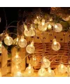 5M 28 Led Kristal Top Gün Işığı Şeffaf Kablo Fişli Eklemeli MZ-18-14