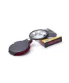 5X 60Mm Cam Optik Lens Katlabilir Deri Kaplamalı Cep Büyüteç Xx1051