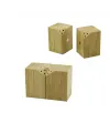 5x5cm--y:7cm   2pcs   Mıknatıslı İkiz   Ahşap Bambu  Baharatlık - Tuzluk