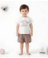6/24 Ay Gabardin Şort Basic Tişört Bebek Takımı