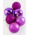 6 Adet Cici Top Yılbaşı Ağaç Süsü 6cm