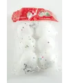 6 Adet Köpük Cici Yılbaşı Ağaç Süsü 4 cm