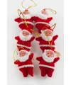 6 Adet Küçük Noel Baba Yılbaşı Ağaç Süsü