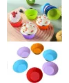 6 Adet Yıkanabilir Mini Tırtıklı Muffin Kalıbı- Ribanalı Kek-cupcake- Renkli Hamur Işi Kabı