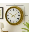 60 cm Gold Metal Roma Rakamlı Duvar Saati