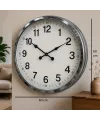 60 cm Krom Metal Dekoratif Duvar Saati