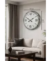60 cm Krom Metal Dizayn Duvar Saati