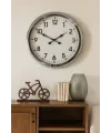 60 cm Krom Metal Duvar Saati