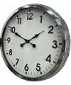 60 cm Krom Metal Duvar Saati