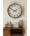 60 cm Krom Metal Duvar Saati