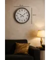 60 cm Krom Metal Farsça Duvar Saati