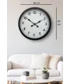 60 cm Siyah Dekoratif Metal Duvar Saati