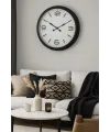 60 cm Siyah Metal Dizayn Duvar Saati