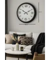 60 cm Siyah Metal Dizayn Duvar Saati