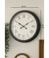 60 cm Siyah Metal Roma Rakamlı Duvar Saati