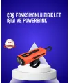 600 Lümen Şarjlı Bisiklet Farı Cob Yan Çakar Acil Durum