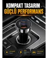 60w Araç İçi Hızlı Şarj Adaptörü Çift Usb-c Pd Ve Usb-a Qc3.0