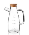 650 Ml Bambu Kapaklı Cam Yağdanlık Royaleks-70086