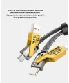 65w 4’ü 1 Arada Örgülü Hızlı Şarj Kablosu Usb-c Usb-a Çoklu Şarj Dayanıklı