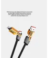 65w Çoklu Şarj Kablosu 4’ü 1 Arada Örgülü Hızlı Veri Aktarım Usb-c Usb-a