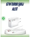 67 Watt Çift Turbo Şarj Adaptörü  Reno 4 5 6 Uyumlu