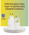 67w Hızlı Şarj Adaptörü Ve Veri Aktarım Özellikli Type-c Kablo Seti