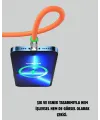 Çinko Alaşımlı Uçlu 120 w Şarj Kablosu – Dolaşmaya Dayanıklı 1,2 m Usb Kablo