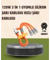 120 w Şarj Ve Veri Aktarımı Kablo– 3 Başlıklı Çok Amaçlı Kablo Yüksek Hızlı