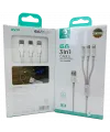 6A (iPhone-TYPE-C-Micro) 3 ü 1 Arada Şarj Kablosu Dvip L37