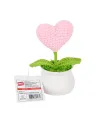 FL-7 12Lİ Kroşe Örgü Saksıda Kalp -Birliktoys